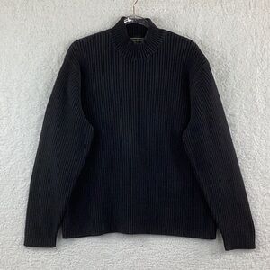 Eddie Bauer Mens XXL, 100% Cotton Mock Neck Ribbed Popover Sweater.